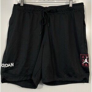 Nike Air Jordan Men’s AJ5 Mesh Graphic Shorts DD5274-010 Black Sz L NWT